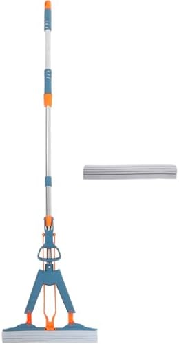 Ipetboom Reusable Sponge Mop with Long Handle