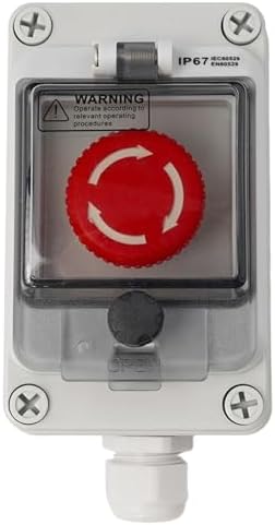 Marebm E-Stop Push Switch with Plastic Box 1