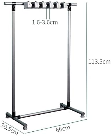 SHIJINHAO Mop Broom Holder with 5 Hooks and 6 Slots