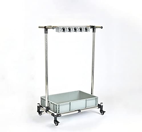 Broom and Mop Holder with 5 Tows and 6 Hooks