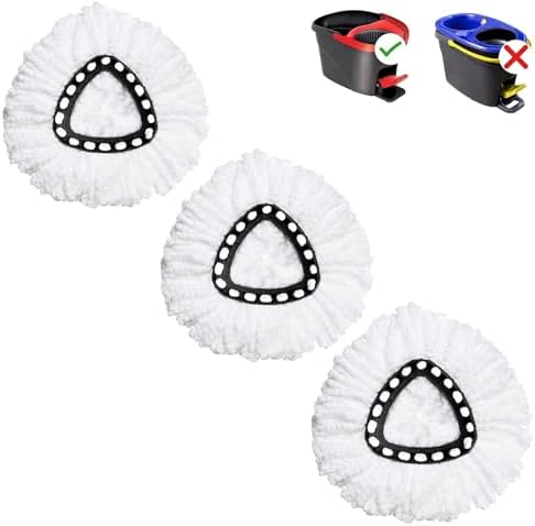 CCMRCQ Spin Mop Replacement Head 3 Pack