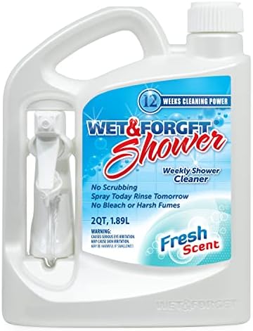 Wet Forget Shower Cleaner Spray 64 Oz No-Scrub Weekly Use