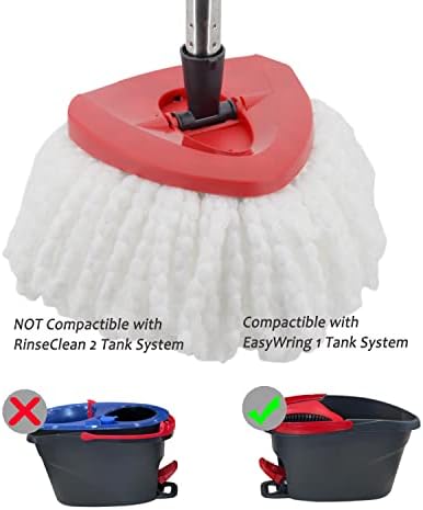 4 Pack Microfiber Spin Mop Refill Heads for Hard Floors