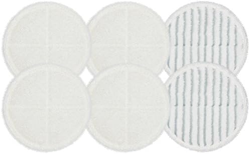 Flintar 2124 Replacement Mop Pads - 6-Pack 4 Soft 2 Scrubby