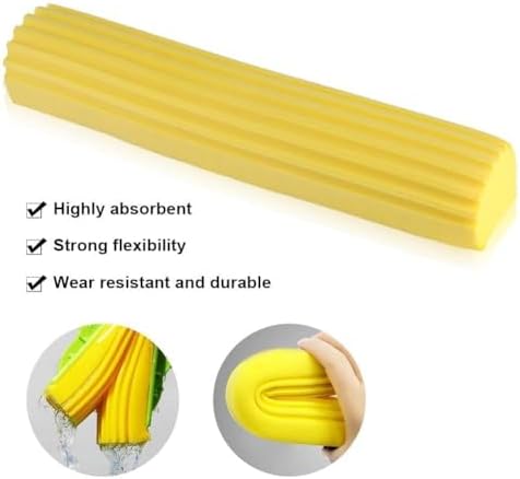 Beufee Sponge Mop Head Refill Set of 2 Yellow