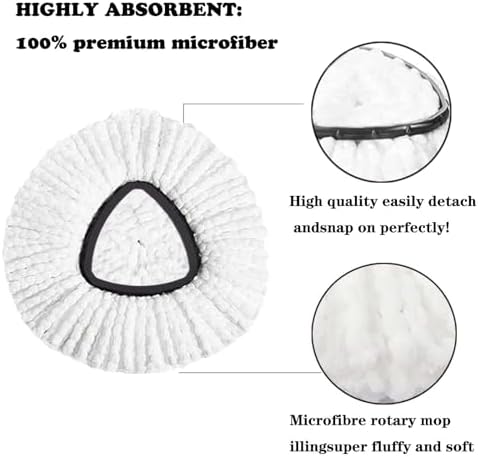 Fazlynyi 4 Pack Mop Replacement Heads for O-Ceda