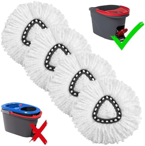 4-Pack Microfiber Mop Replacement Heads for Ocedar