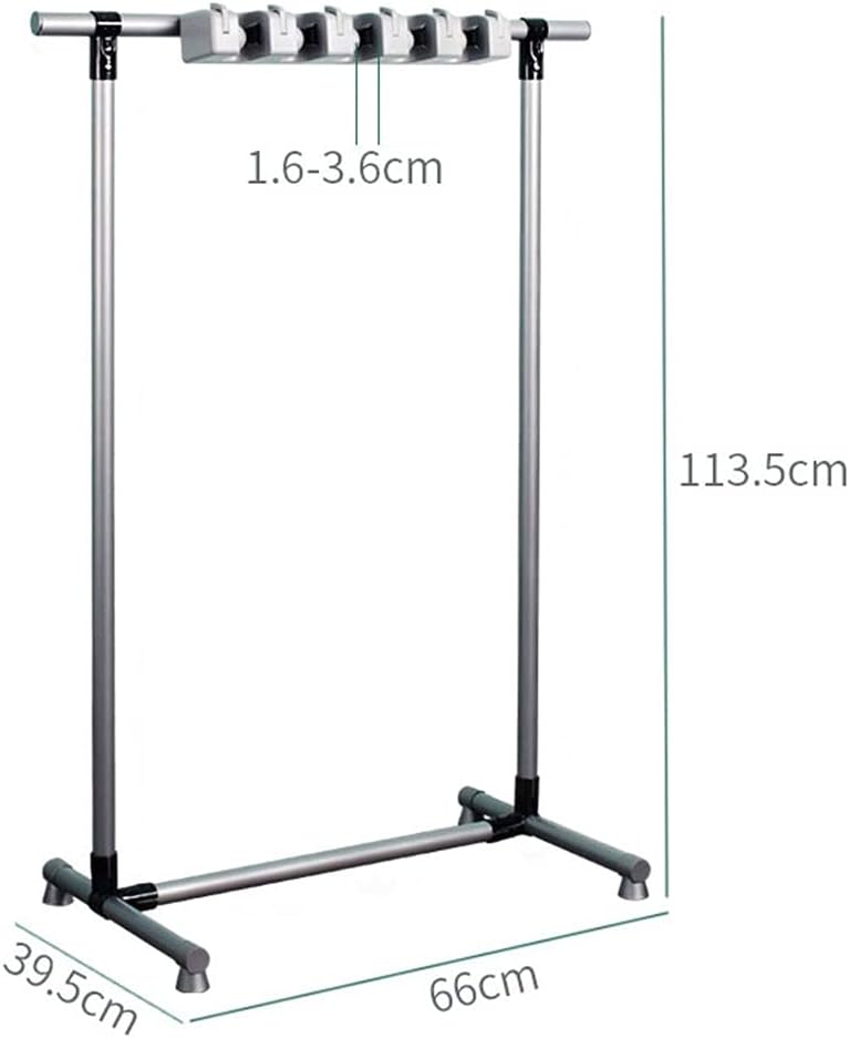 SHIJINHAO Mop Broom Holder with 5 Hooks and 6 Slots