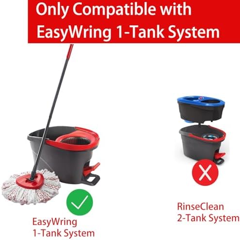 Higfra 2 Pack Mop Heads - 40 More Cleaning Power