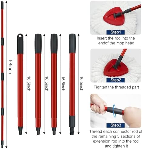 GFRED Mop Handle Replacement for O-Cedar Spin Mop