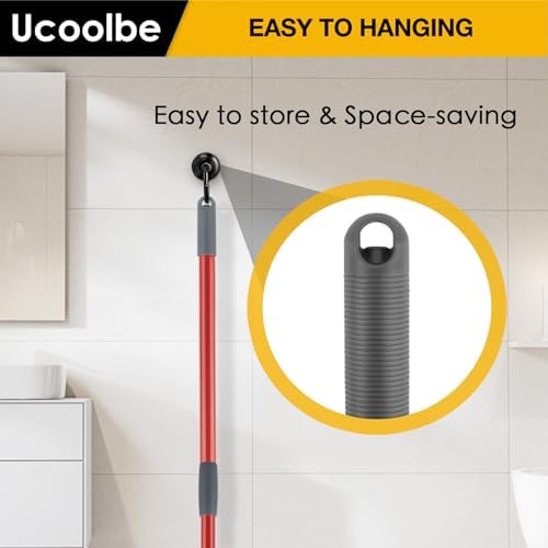 Ucoolbe Spin Mop Handle Replacement 4-Piece Adjustable 30-58