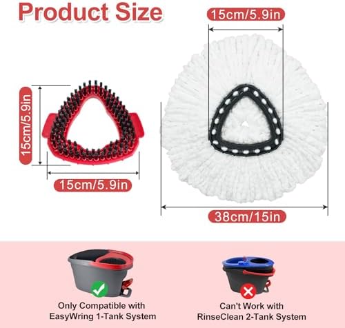 DLAIMI Spin Mop Replacement Heads for O Cedar EasyWring