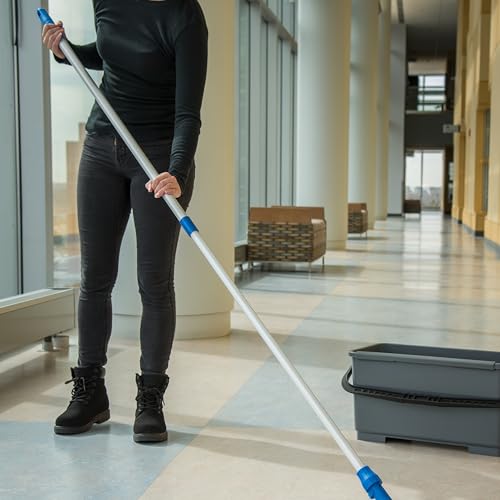 Carlisle 24-Inch Aluminum Flat Mop Set with Telescopic Handle