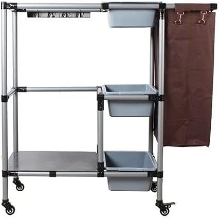 SHIJINHAO Mop and Broom Holder Stand with Storage
