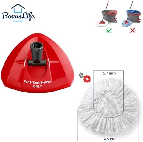 BonusLife 2-Pack Mop Head for EasyWring 1-Tank Spin Mop System