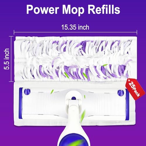 Cafonil Power Mop Pads Refills 25 PCS Multi-Surface