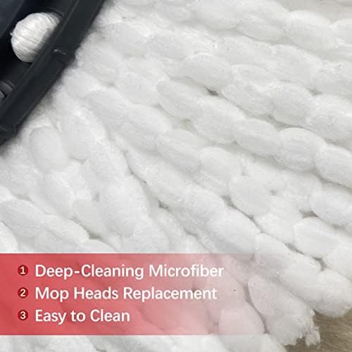 GRAREND 4 Pack Mop Replacement Heads for Ocedar Spin Mop