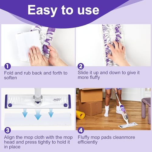 ZMZPA Power Mop Pads for Swiffer Compatible 32 Refills