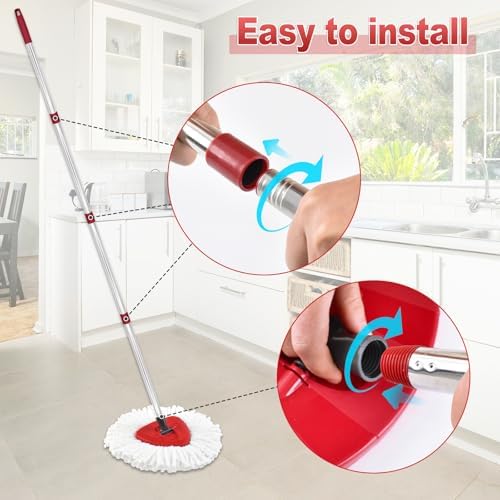 4-Section Stainless Steel Mop Handle Base for O Cedar