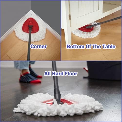 Higfra Spin Mop Refill 6 Pack Microfiber Replacement Head