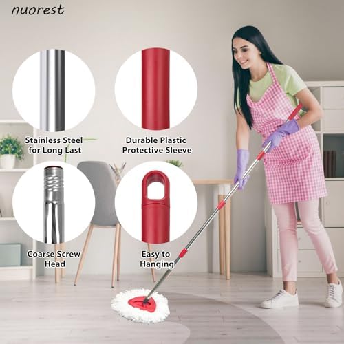 Nuorest Spin Mop Replacement Set for Oceda EasyWring