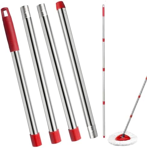 Fazlynyi Spin Mop Handle 4-Section Adjustable