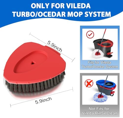 SuperAbound 2 Pack Spin Mop Replacement Scrub Brush Heads