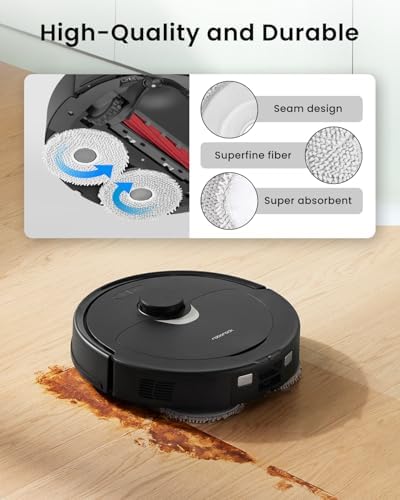 6Pcs Microfiber Mop Cloths for Roborock Robot Vacuums