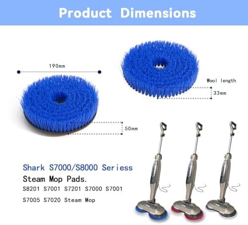 2 Pack S7001 Upgraded Mop Pad Brush Heads for Shark