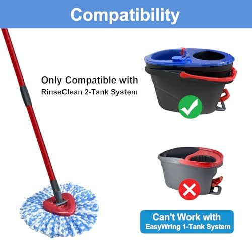 DLAIMI Spin Mop Replacement Heads Combo Set