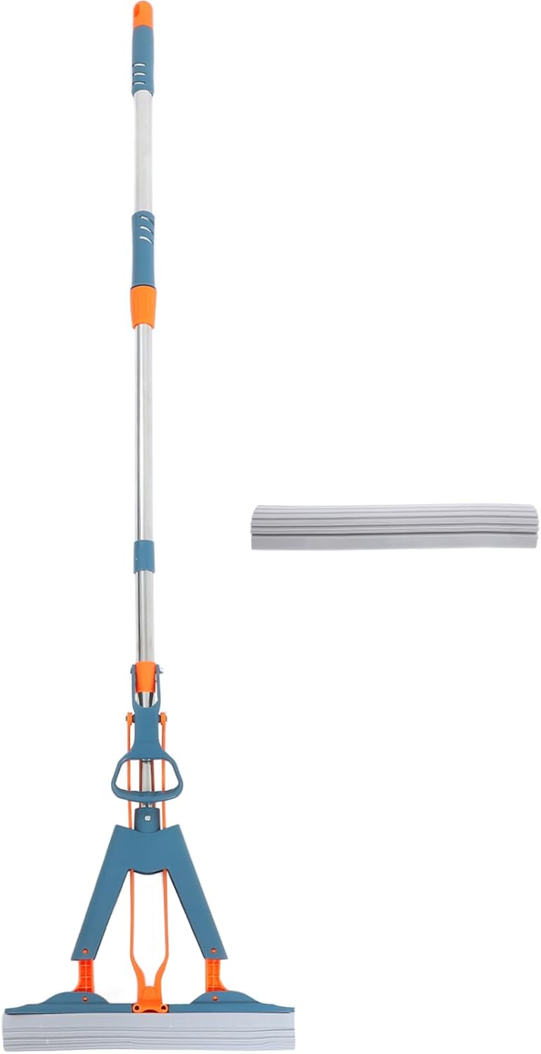 Ipetboom Reusable Sponge Mop with Long Handle