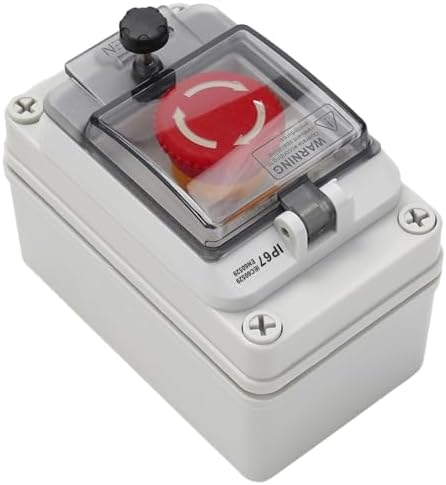 Marebm E-Stop Push Switch with Plastic Box 1