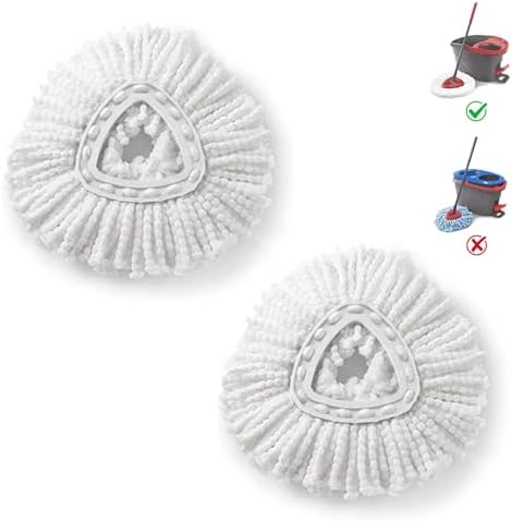 BonusLife 2-Pack Mop Head for EasyWring 1-Tank Spin Mop System