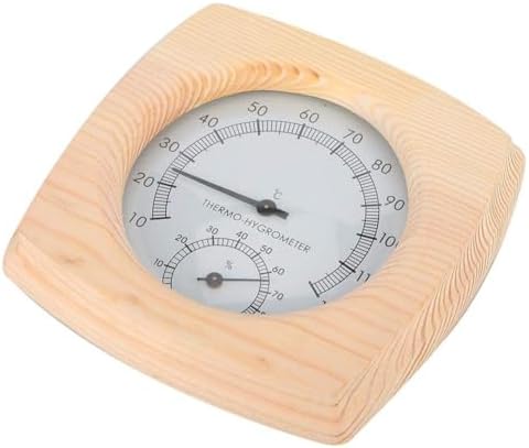 Marebm 2 in 1 Wooden Sauna Thermometer and Hygrometer