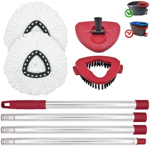 DLAIMI Spin Mop Replacement Set for Ocedar EasyWring 1-Tank System