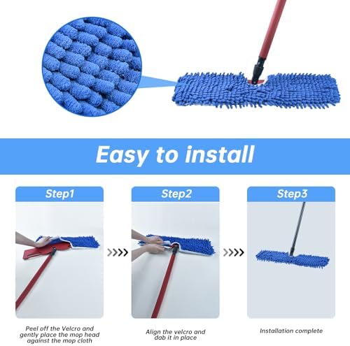 4 Pack Mop Heads for O-cedar Dual-Action Flip Mop