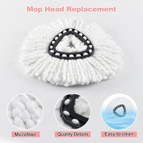 Uoiispet Spin Mop Heads Replacement for O Cedar 1-Tank System