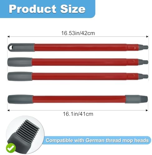 Yuunaie 4-Section Adjustable Mop Handle for Ocedar H2pro