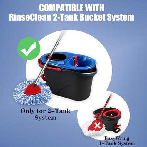 6 Pack Spin Mop Heads Replacement for O ceda RinseClean 2