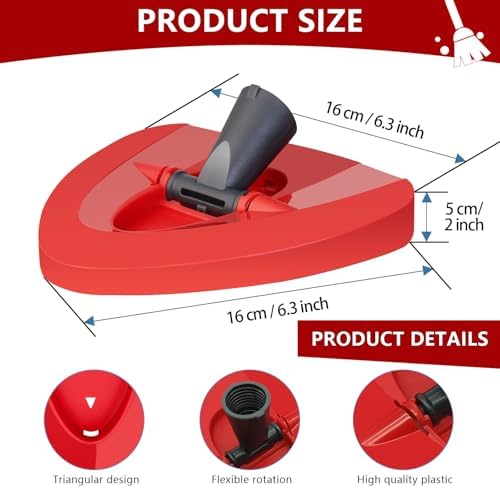 JIUMEE EasyWring 1-Tank Mop Replacement Head Red Base 1pcs