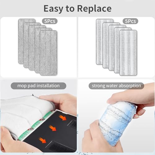 Bluearks 10Pcs Joymoop Mop Replacement Pads