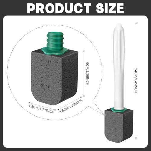 Xuelimei 12pcs Pumice Stone Set with 2pcs Long Handle Toilet Brush