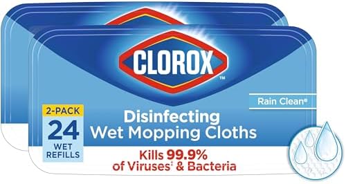 Clorox Disinfecting Wet Mop Refills 24 Count Multi-Surface Use