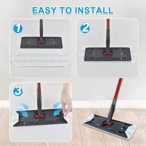 Yuunaie 4-Pack Mop Pads for O-Cedar H2prO Flat Mop