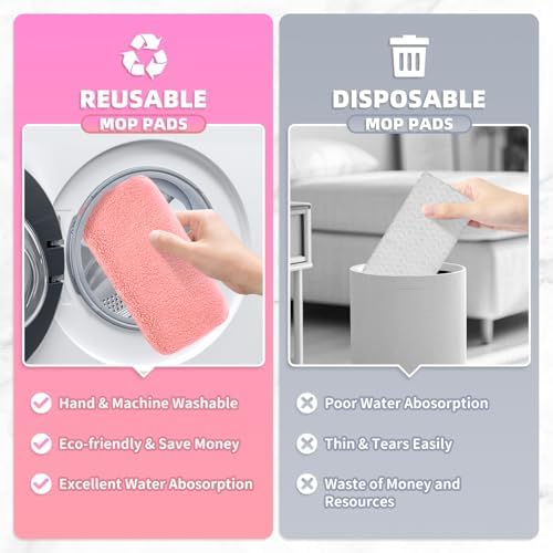8 Pack Reusable Mop Pads for Swiffer Sweeper