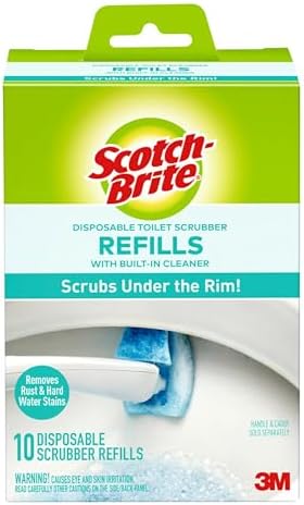 Scotch-Brite Disposable Toilet Scrubber Refills 10-Pack Blue
