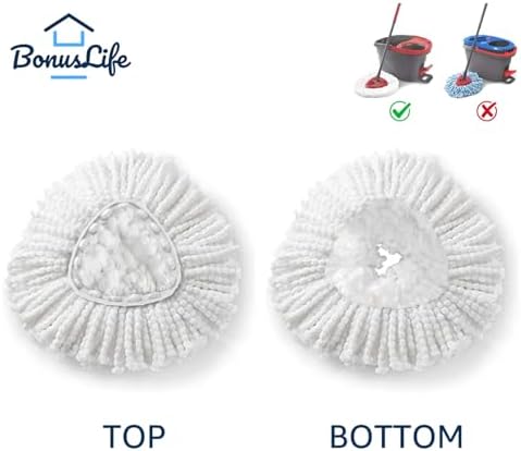 BonusLife 2-Pack Mop Head for EasyWring 1-Tank Spin Mop System
