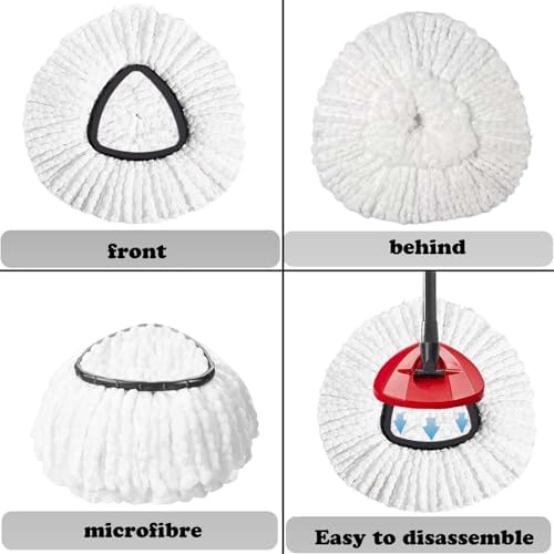 Fazlynyi 4 Pack Mop Replacement Heads for O-Ceda