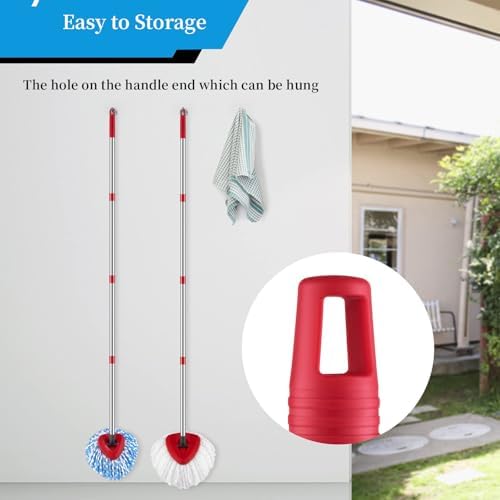 Generic Mop Handle Replacement 4 Section Red 30 to 58 1