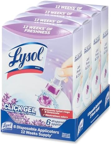 Lysol Click Gel Toilet Bowl Cleaner 6 Applicators